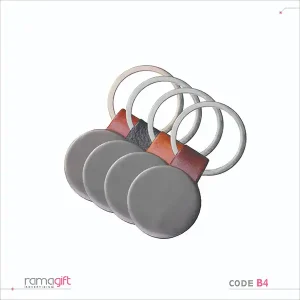 جا کلیدی فلزی چرمی کد B4