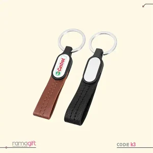 جا کلیدی تبلیغاتی چرمی و فلزی کد K3