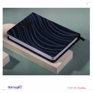 سالنامه 1/8 جلد چرم طرح فوکا - کد 34