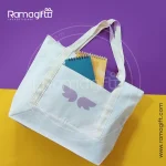 ساک دستی متقال تبلیغاتی جیب دار ابعاد 10 * 25 * 35