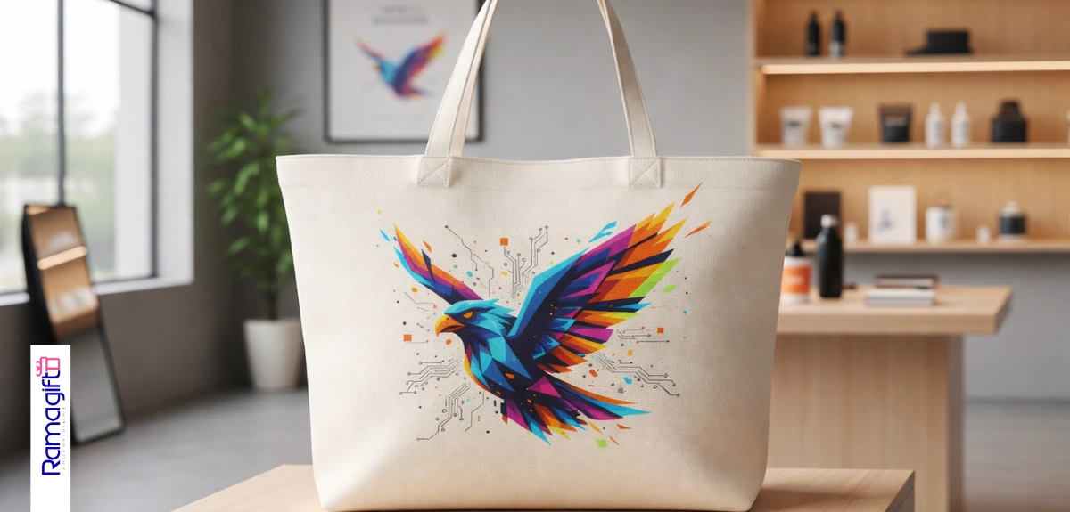 طراحی ساک دستی خلاقانه با لگوی برند شما